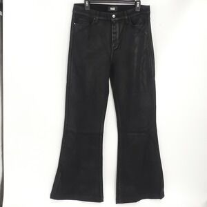 Paige Genevieve Velour Flare Pants Jeans Black Women's‎ 32